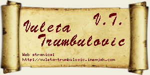 Vuleta Trumbulović vizit kartica